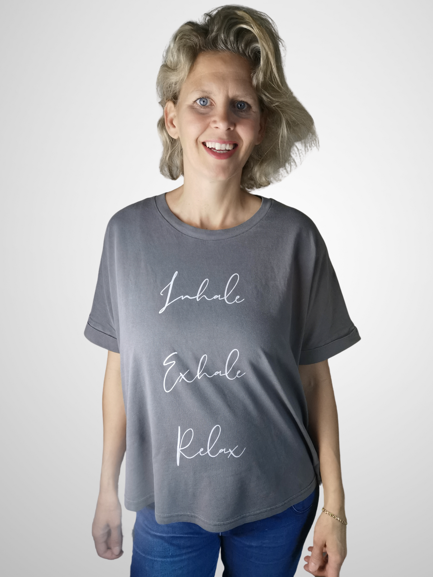 Damen T-Shirt "Inhale Exhale Relax"