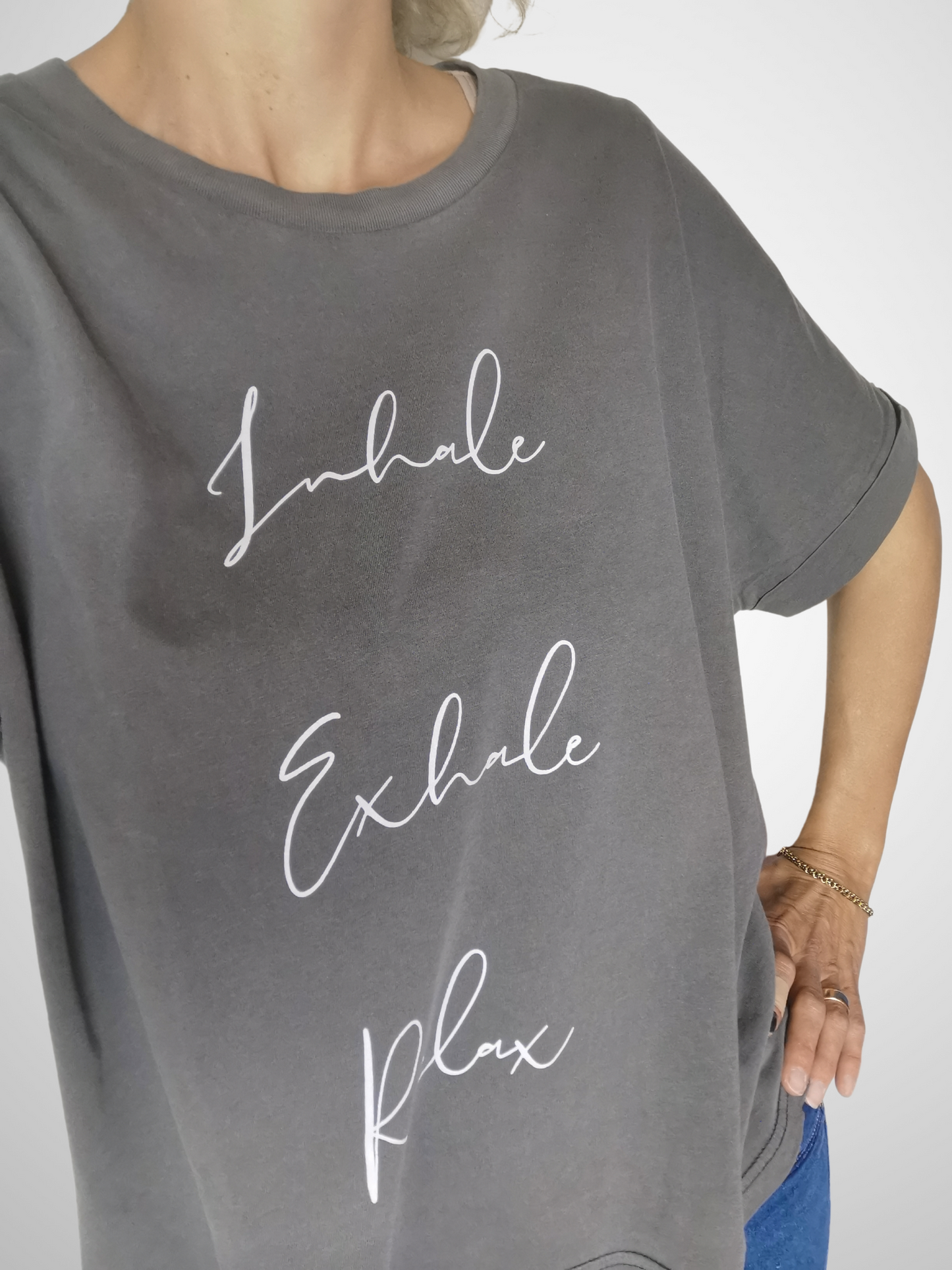 Damen T-Shirt "Inhale Exhale Relax"