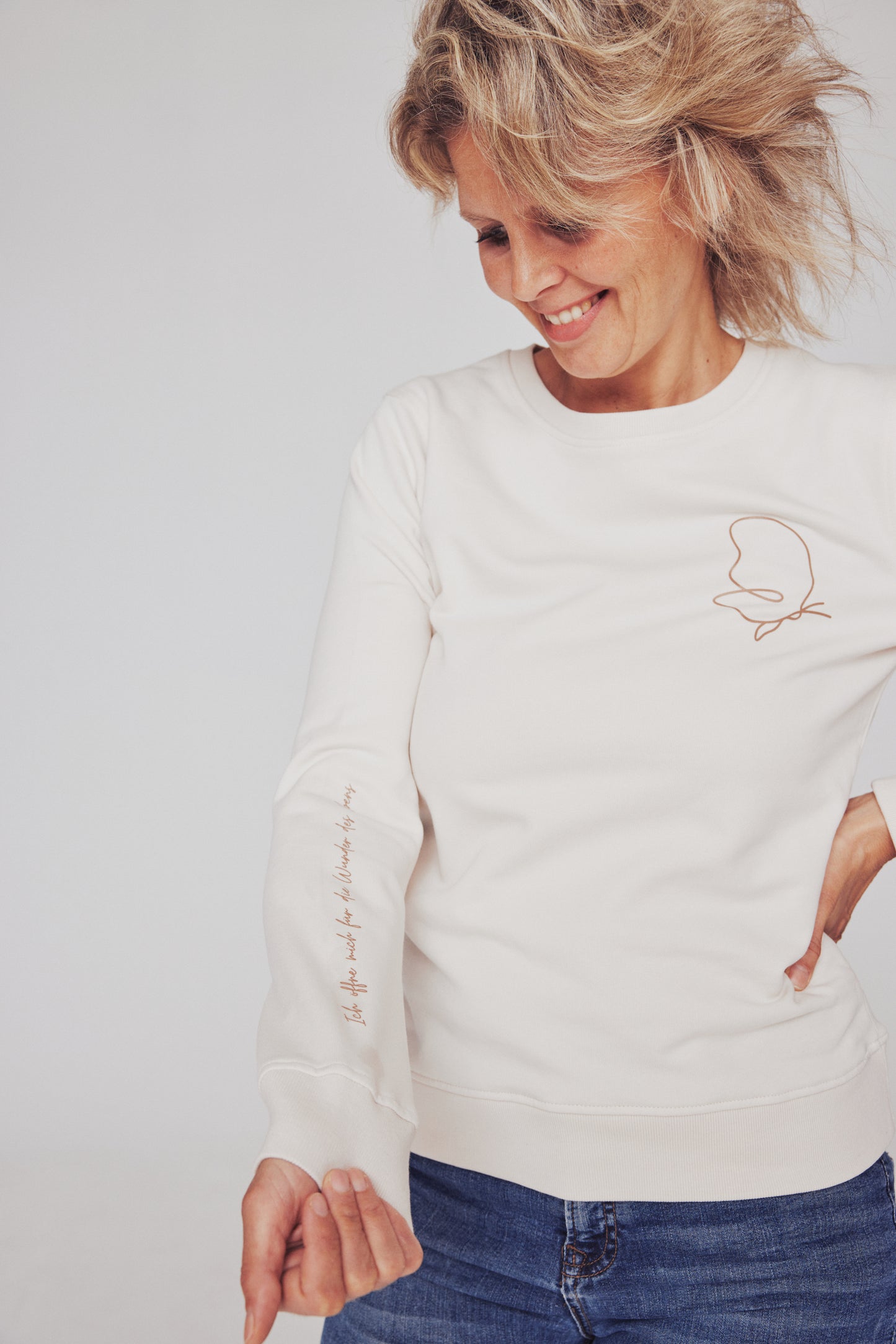 Damen Sweatshirt "Ich öffne mich für die Wunder des Lebens"