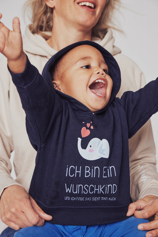 Baby Hoodie "Ich bin ein Wunschkind" Unisex